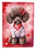 Chocolate Poodle My Valentine Garden Flag Mailbox Flag Decorative Yard Flag Banner Outside Patio Artwork Yard Flower Beds, Garden Size, Multicolor