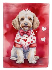 Cockapoo My Valentine Garden Flag Mailbox Flag Decorative Yard Flag Banner Outside Patio Artwork Yard Flower Beds, Garden Size, Multicolor