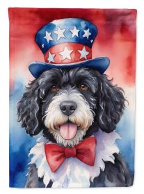 Portuguese Water Dog Patriotic American Garden Flag Mailbox Flag Decorative Yard Flag Banner Outside Patio Artwork Yard Flower Beds, Garden Size