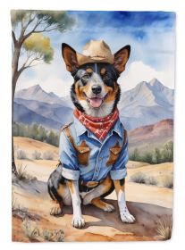 Australian Cattle Dog Cowboy Welcome Garden Flag Mailbox Flag Decorative Yard Flag Banner Outside Patio Artwork Yard Flower Beds, Garden Size