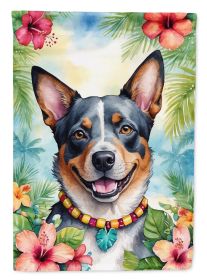 Australian Cattle Dog Luau Garden Flag Mailbox Flag Decorative Yard Flag Banner Outside Patio Artwork Yard Flower Beds, Garden Size, Multicolor