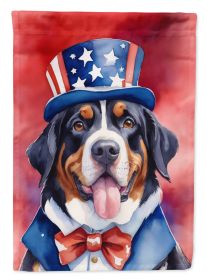 Greater Swiss Mountain Dog Patriotic American Garden Flag Mailbox Flag Decorative Yard Flag Banner Outside Patio Artwork Yard Flower Beds, Garden Size