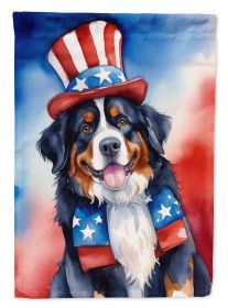 Bernese Mountain Dog Patriotic American Garden Flag Mailbox Flag Decorative Yard Flag Banner Outside Patio Artwork Yard Flower Beds, Garden Size