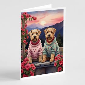 Wheaten Terrier Two Hearts Greeting Cards Pack of 8 Blank Cards with Envelopes Whimsical A7 Size 5x7 Blank Note Cards