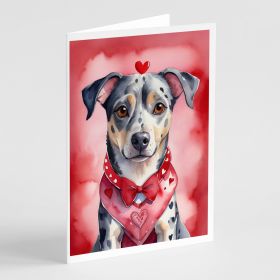 Catahoula My Valentine Greeting Cards Pack of 8 Blank Cards with Envelopes Whimsical A7 Size 5x7 Blank Note Cards