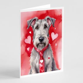 Irish Wolfhound My Valentine Greeting Cards Pack of 8 Blank Cards with Envelopes Whimsical A7 Size 5x7 Blank Note Cards