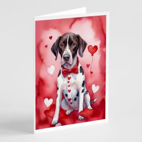 Pointer My Valentine Greeting Cards Pack of 8 Blank Cards with Envelopes Whimsical A7 Size 5x7 Blank Note Cards