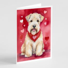 Wheaten Terrier My Valentine Greeting Cards Pack of 8 Blank Cards with Envelopes Whimsical A7 Size 5x7 Blank Note Cards