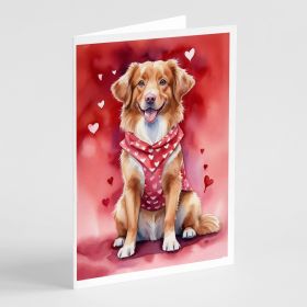 Nova Scotia Duck Tolling Retriever My Valentine Greeting Cards Pack of 8 Blank Cards with Envelopes Whimsical A7 Size 5x7 Blank Note Cards