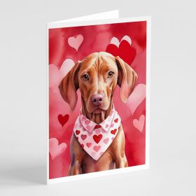 Vizsla My Valentine Greeting Cards Pack of 8 Blank Cards with Envelopes Whimsical A7 Size 5x7 Blank Note Cards