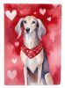 Saluki My Valentine House Flag Large Porch Sleeve Pole Decorative Outside Yard Banner Artwork Wall Hanging, Polyester, House Size, Multicolor