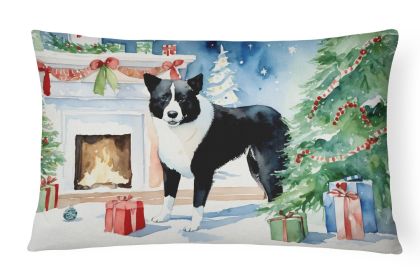 Cozy Christmas Throw Pillow Throw Pillow for Indoor Couch Bed Outdoor Patio Washable, Karelian Bear Dog 2688,12Hx16W