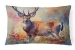 NEW Watercolor Wildlife Throw Pillow Throw Pillow for Indoor Couch Bed Outdoor Patio Washable, Deer 2903,12Hx16W