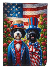 All American Portuguese Water Dog Garden Flag Mailbox Flag Decorative Yard Flag Banner Outside Patio Artwork Yard Flower Beds, Garden Size, Multicolor