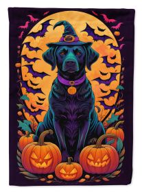 Black Labrador Retriever Witchy Halloween Garden Flag Mailbox Flag Decorative Yard Flag Banner Outside Patio Artwork Yard Flower Beds, Garden Size