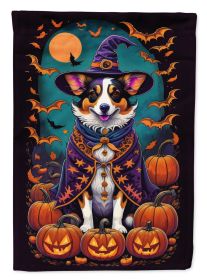 Corgi Witchy Halloween Garden Flag Mailbox Flag Decorative Yard Flag Banner Outside Patio Artwork Yard Flower Beds, Garden Size, Multicolor