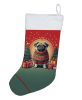 Fawn Pug Christmas Christmas Stocking Fireplace Hanging Stockings Christmas Season Party Decor Family Holiday Decorations