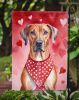 Rhodesian Ridgeback My Valentine Garden Flag Mailbox Flag Decorative Yard Flag Banner Outside Patio Artwork Yard Flower Beds, Garden Size, Multicolor
