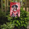 Greater Swiss Mountain Dog My Valentine Garden Flag Mailbox Flag Decorative Yard Flag Banner Outside Patio Artwork Yard Flower Beds, Garden Size