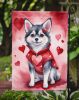 Alaskan Klee Kai My Valentine Garden Flag Mailbox Flag Decorative Yard Flag Banner Outside Patio Artwork Yard Flower Beds, Garden Size, Multicolor