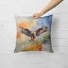 Hawk Throw Pillow Machine Washable, Indoor Outdoor Decorative Pillow for Couch, Bed or Patio, 18Hx18W