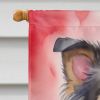 Collie My Valentine House Flag Large Porch Sleeve Pole Decorative Outside Yard Banner Artwork Wall Hanging, Polyester, House Size, Multicolor