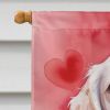 Clumber Spaniel My Valentine House Flag Large Porch Sleeve Pole Decorative Outside Yard Banner Artwork Wall Hanging, Polyester, House Size, Multicolor