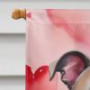Staffordshire Bull Terrier My Valentine House Flag Large Porch Sleeve Pole Decorative Outside Yard Banner Artwork Wall Hanging, Polyester, House Size