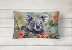 NEW Watercolor Wildlife Throw Pillow Throw Pillow for Indoor Couch Bed Outdoor Patio Washable, Koala 2935,12Hx16W