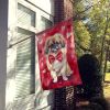 Pekingese My Valentine House Flag Large Porch Sleeve Pole Decorative Outside Yard Banner Artwork Wall Hanging, Polyester, House Size, Multicolor