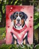 Greater Swiss Mountain Dog My Valentine Garden Flag Mailbox Flag Decorative Yard Flag Banner Outside Patio Artwork Yard Flower Beds, Garden Size