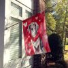 Saluki My Valentine House Flag Large Porch Sleeve Pole Decorative Outside Yard Banner Artwork Wall Hanging, Polyester, House Size, Multicolor