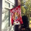 American Foxhound My Valentine House Flag Large Porch Sleeve Pole Decorative Outside Yard Banner Artwork Wall Hanging, Polyester, House Size