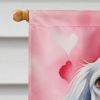 English Setter My Valentine House Flag Large Porch Sleeve Pole Decorative Outside Yard Banner Artwork Wall Hanging, Polyester, House Size, Multicolor
