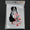 Bernese Mountain Dog #3 so Loved Greeting Cards Pack of 8 Blank Cards with Envelopes Whimsical A7 Size 5x7 Blank Note Cards