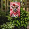 Border Terrier My Valentine Garden Flag Mailbox Flag Decorative Yard Flag Banner Outside Patio Artwork Yard Flower Beds, Garden Size, Multicolor