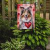 Collie My Valentine Garden Flag Mailbox Flag Decorative Yard Flag Banner Outside Patio Artwork Yard Flower Beds, Garden Size, Multicolor
