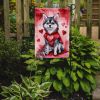 Alaskan Klee Kai My Valentine Garden Flag Mailbox Flag Decorative Yard Flag Banner Outside Patio Artwork Yard Flower Beds, Garden Size, Multicolor