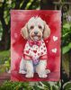 Cockapoo My Valentine Garden Flag Mailbox Flag Decorative Yard Flag Banner Outside Patio Artwork Yard Flower Beds, Garden Size, Multicolor