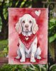 Clumber Spaniel My Valentine Garden Flag Mailbox Flag Decorative Yard Flag Banner Outside Patio Artwork Yard Flower Beds, Garden Size, Multicolor