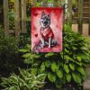 Norwegian Elkhound My Valentine Garden Flag Mailbox Flag Decorative Yard Flag Banner Outside Patio Artwork Yard Flower Beds, Garden Size, Multicolor