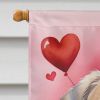 Anatolian Shepherd Dog My Valentine House Flag Large Porch Sleeve Pole Decorative Outside Yard Banner Artwork Wall Hanging, Polyester, House Size