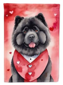 Chow Chow My Valentine Garden Flag Mailbox Flag Decorative Yard Flag Banner Outside Patio Artwork Yard Flower Beds, Garden Size, Multicolor (Default: Default)