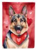 German Shepherd My Valentine Garden Flag Mailbox Flag Decorative Yard Flag Banner Outside Patio Artwork Yard Flower Beds, Garden Size, Multicolor