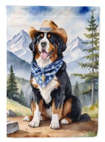 Bernese Mountain Dog Cowboy Welcome Garden Flag Mailbox Flag Decorative Yard Flag Banner Outside Patio Artwork Yard Flower Beds, Garden Size (Default: Default)