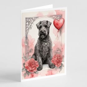 Kerry Blue Terrier Valentine Roses Greeting Cards Pack of 8 Blank Cards with Envelopes Whimsical A7 Size 5x7 Blank Note Cards (Default: Default)