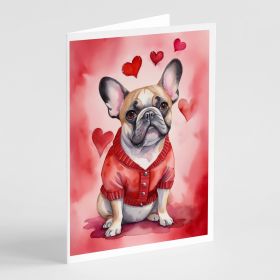 French Bulldog My Valentine Greeting Cards Pack of 8 Blank Cards with Envelopes Whimsical A7 Size 5x7 Blank Note Cards (Default: Default)