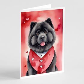 Chow Chow My Valentine Greeting Cards Pack of 8 Blank Cards with Envelopes Whimsical A7 Size 5x7 Blank Note Cards (Default: Default)