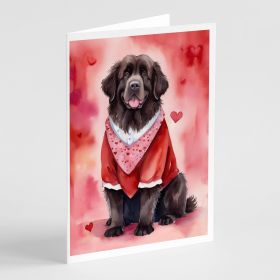 Newfoundland My Valentine Greeting Cards Pack of 8 Blank Cards with Envelopes Whimsical A7 Size 5x7 Blank Note Cards (Default: Default)