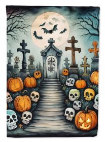 Calaveras Sugar Skulls Spooky Halloween Garden Flag Mailbox Flag Decorative Yard Flag Banner Outside Patio Artwork Yard Flower Beds, Garden Size (Default: Default)